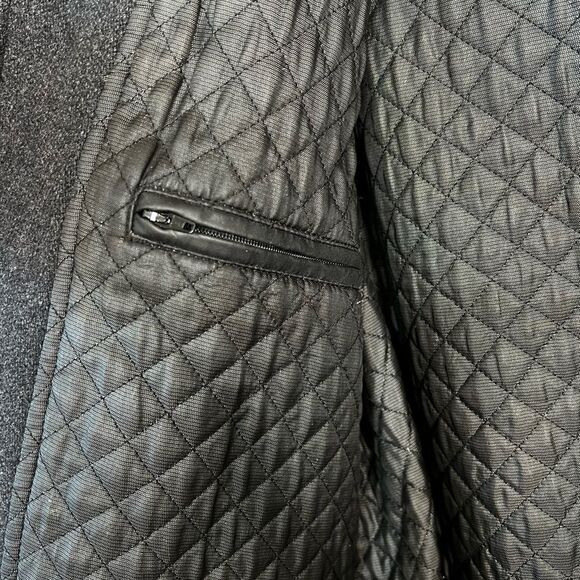 Vintage Balmain Black Hooded Pea Coat for Cold Weather | Size EU48 Medium - Picture 13 of 15